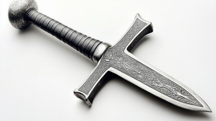 A stunning sword with intricate designs and a sleek blade. This weapon symbolizes strength and craftsmanship. Perfect for collectors and enthusiasts. Generative AI