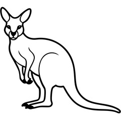 Abstract Kangaroo Line Art
