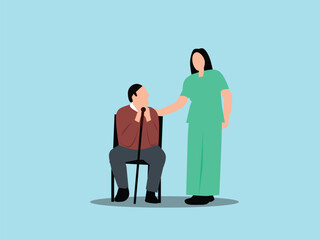 nursing home care vector illustration 