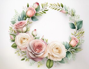  Beautiful watercolor rose flower 