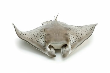 Elegant stingray gliding gracefully beneath the surface in a serene ocean setting isolated on transparent background