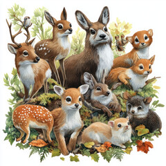 Obraz premium collage of wild animals