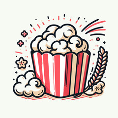 popcorn vector illustration 
