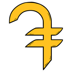 dram icon illustration hand drawn isolated vector