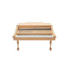 Grand Piano, Light Wood, Open Interior, Musical Instrument