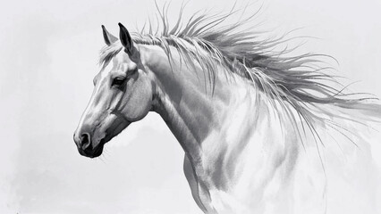 Equestrian flow isolated watercolor vector illustration svg   