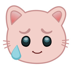 Cute cartoon cat emojis with different expression