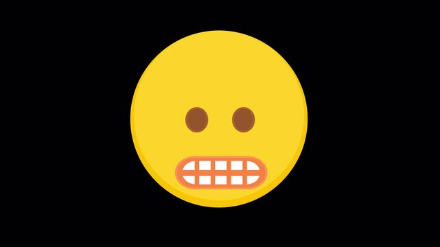 Grimacing face animated emoji 