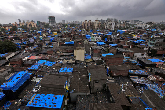 Dharavi Slum Mumbai Aerial View