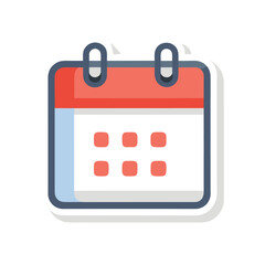 Clean Calendar With Single Dot Logo Icon