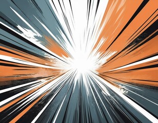  Dynamic manga motion effects with comic-style speed lines, action graphics, and explosive 
