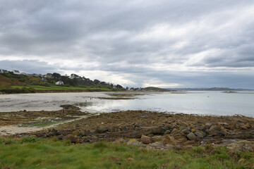 Beau paysage de mer à Trélévern en Bretagne