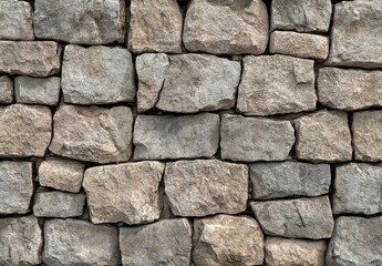 Fototapeta premium Textured Stone Wall with Natural Variation and Neutral Tones
