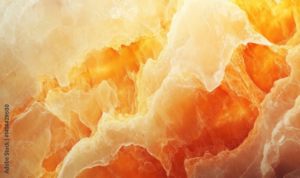 Poster abstract orange and cream marble texture with layered patterns and natural design