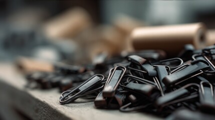 Fototapeta premium Bison stride through snow-draped fields, highlighting the majesty and endurance of wildlife in the frosty wilderness.