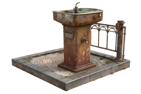Rusty Vintage Drinking Fountain