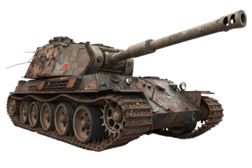 Abandoned Rusted Tank in Desert