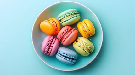 Pastel macarons sweet treats food photography