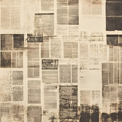 Obraz premium Exploring antique newspapers historical archives faded sepia background nostalgic atmosphere vintage aesthetic
