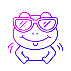 Obraz premium frog wearing sunglasses
