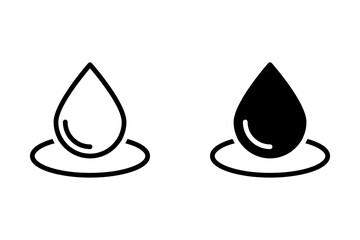 Fototapeta premium Water drops icons. Water drop shape. Vector illustration