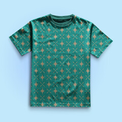 Green Abstract Print trendy t shirt.