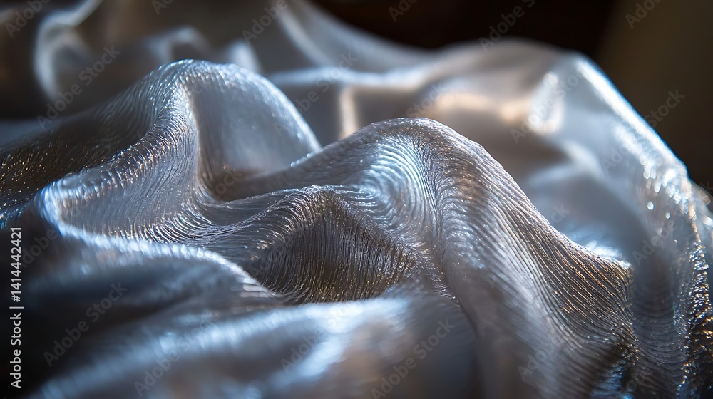 Poster abstract shimmering fabric texture with elegant folds and subtle waves