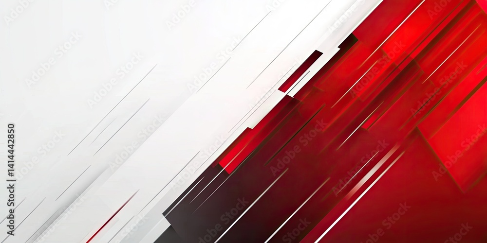 Aufkleber abstract white and red strips on background design with slanting lines pattern