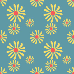 Seamless Floral Patterns Cute floral patterns are perfect for clothing, textiles, wrapping paper, backgrounds, wallpapers.