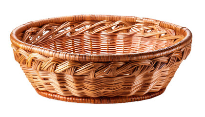 Fototapeta premium A wicker basket isolated on transparent background