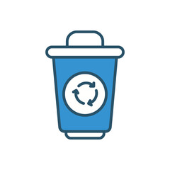 Trash Can vector icon stock illustration
