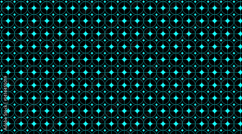 Poster seamless pattern template with geometric diamond, circle shape | creative texture background with li