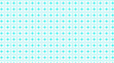 Seamless pattern template with geometric double diamond shape | Creative texture background with line for decoration, special event, cover, poster, banner, fabric | Grid design with cyan color