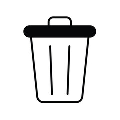 Recycle Bin vector icon stock illustration