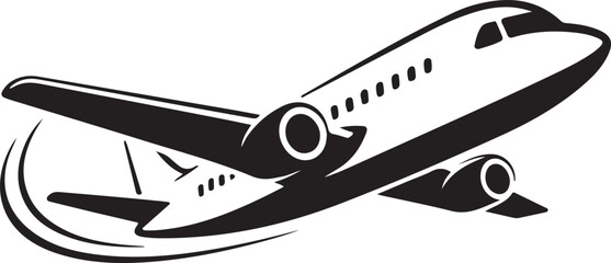 Airplane aviation flat icon for apps and websites
