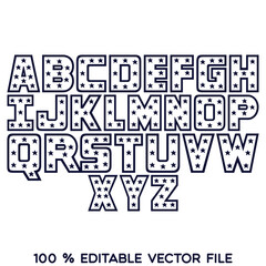 Classic college font. Vintage sport font in american style for football, baseball or basketball logos and t-shirt. Athletic department typeface, varsity style font. Vector