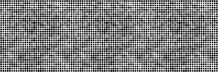 Half tone noise seamless pattern. Black and white vector grungy background. Endless uneven halftone texture. Raster effect duotone print. Comic distress backdrop. Dotted bg. Abstract dot texture card