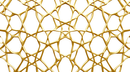 Fototapeta premium Golden abstract network design intricate pattern luxury texture