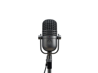 Vintage Microphone Centered with No Cord.