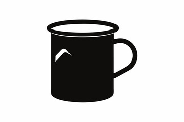Camping Mug Silhouette Vector Design