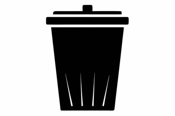 Garbage Bin Silhouette Vector Artwork