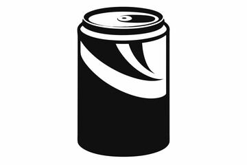 soda can silhouette vector illustration black and
