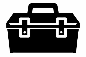 tool chest silhouette vector illustration black and