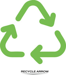 recycle symbol on white background
