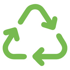 recycle symbol on white background