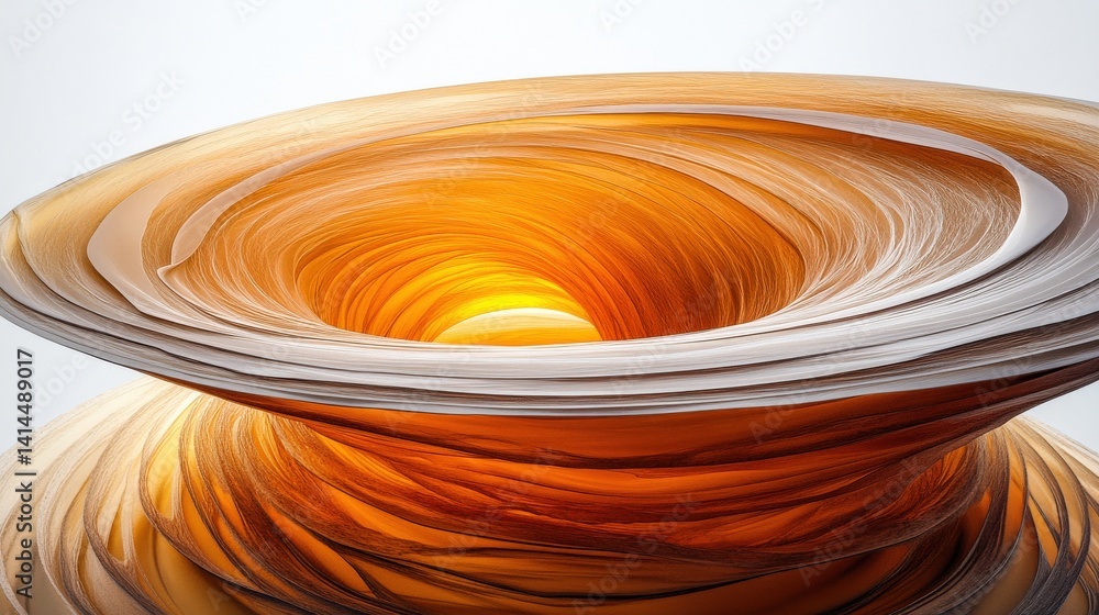 Poster abstract swirling patterns in orange and white color gradients