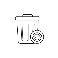 recycle bin icon vector illustration
