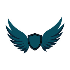 Obraz premium Eagle Wings Logo Vector. Bold and Majestic Symbol for Your Brand Identity.