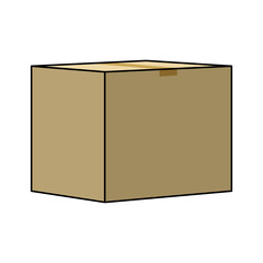cardboard box - vector illustration