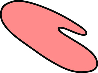 Organic Abstract Blob Shape with Bold Outline